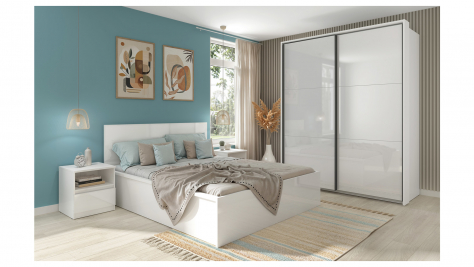 спалня Tetrix - бял гланц 