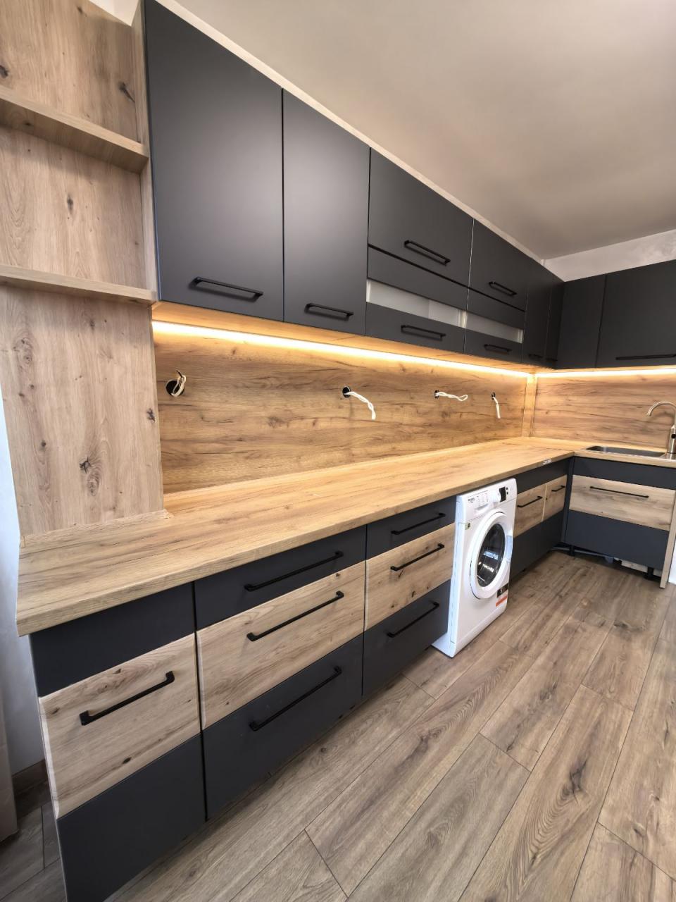 Модулна кухня MDF  сив мат