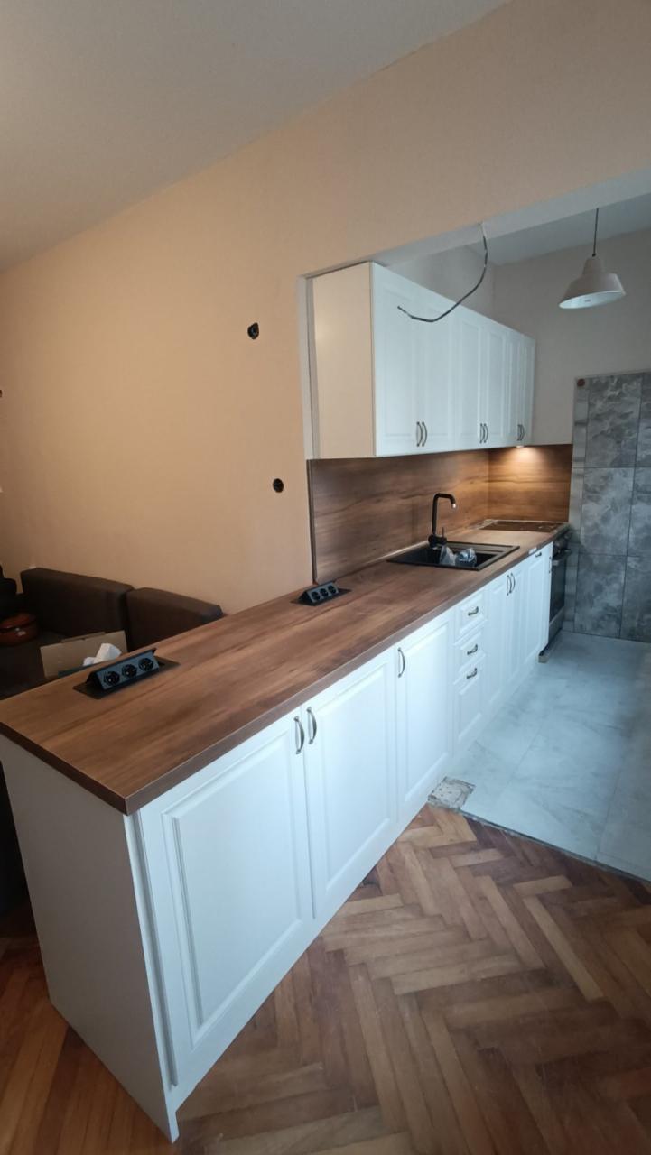 Модулна кухня MDF цвят бял мат